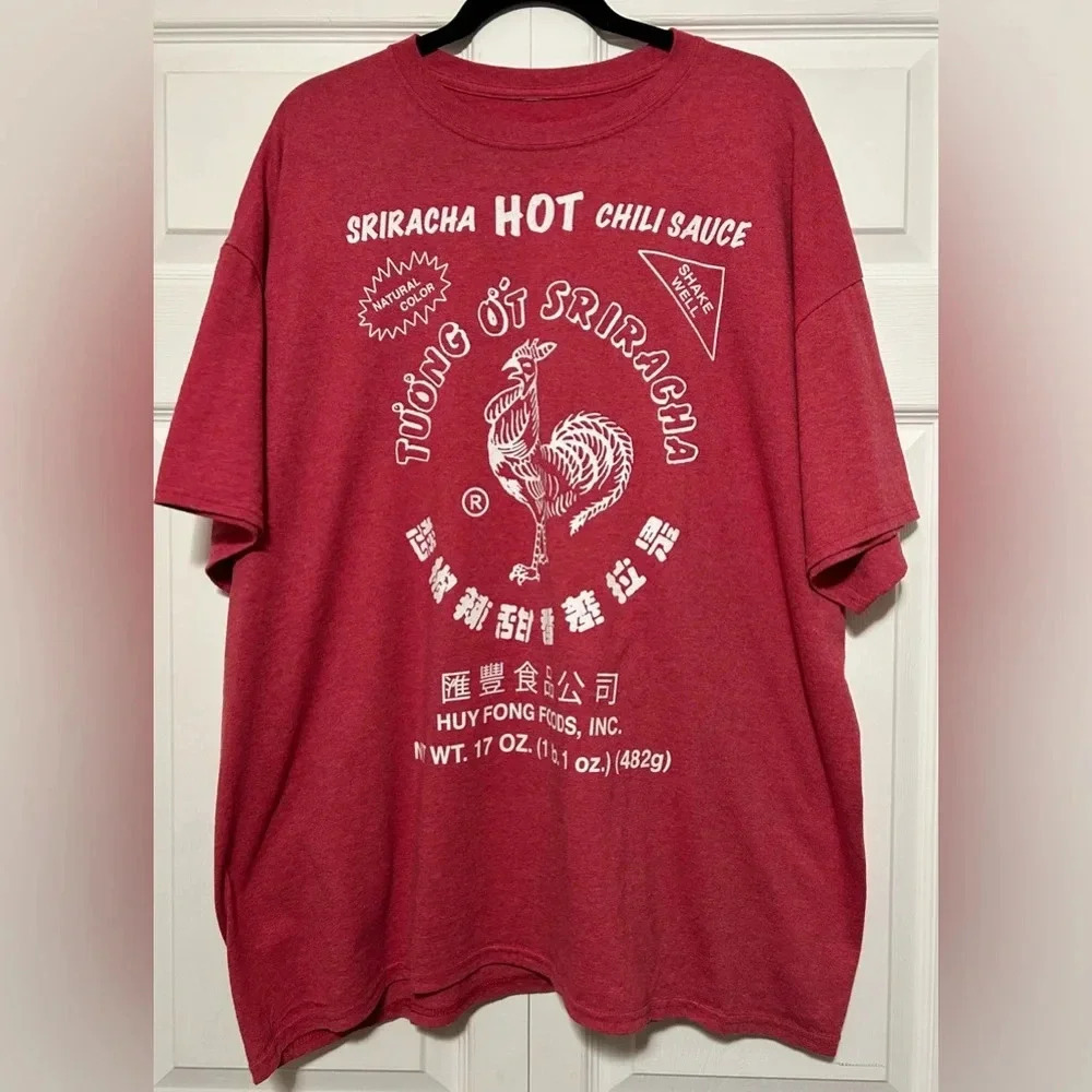 Sriracha Official Hot Chili-Sauce Men's Graphic T-Shirt Size 2XL